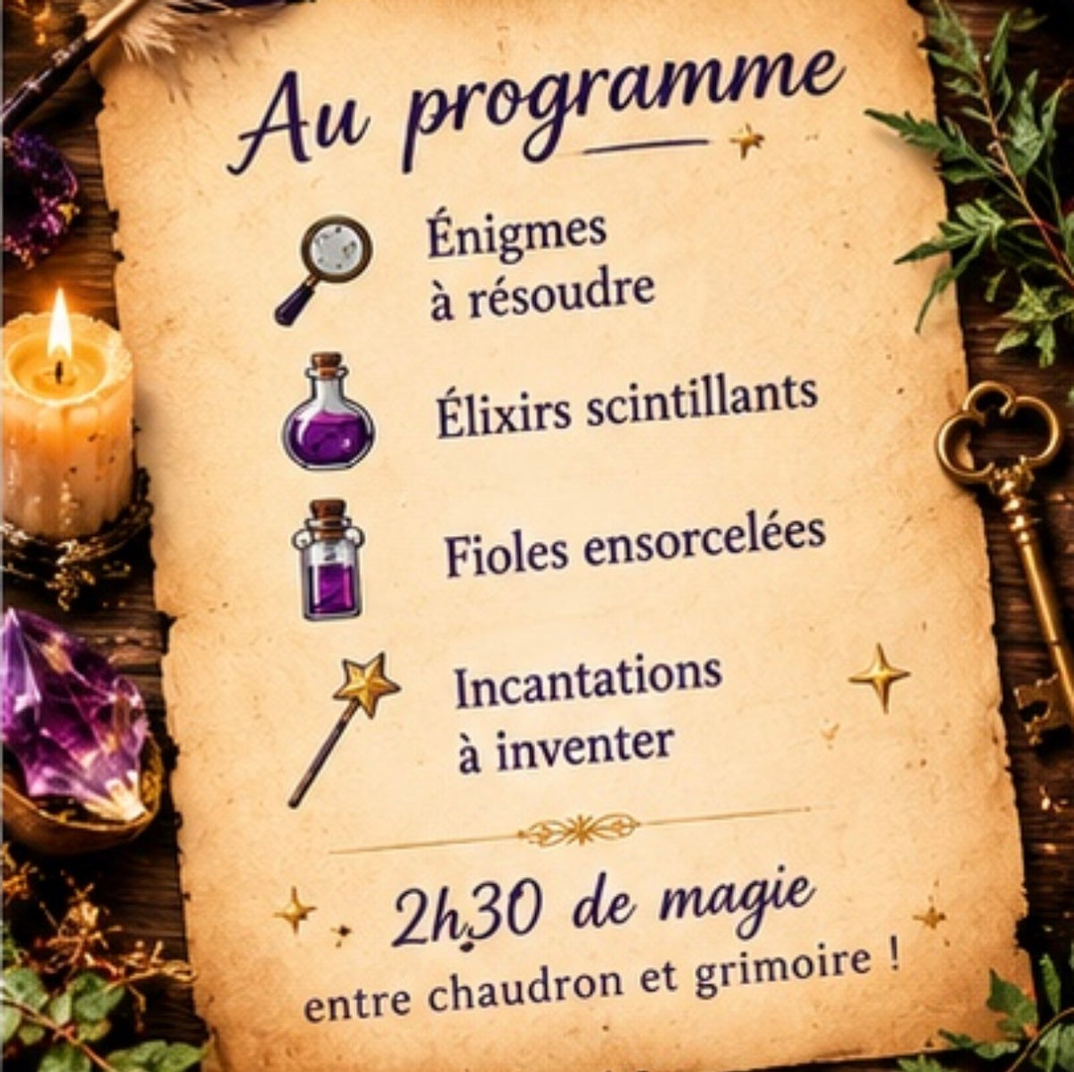 Atelier Potion Magique. Édition Mystère au Gîte de Port au Loin…